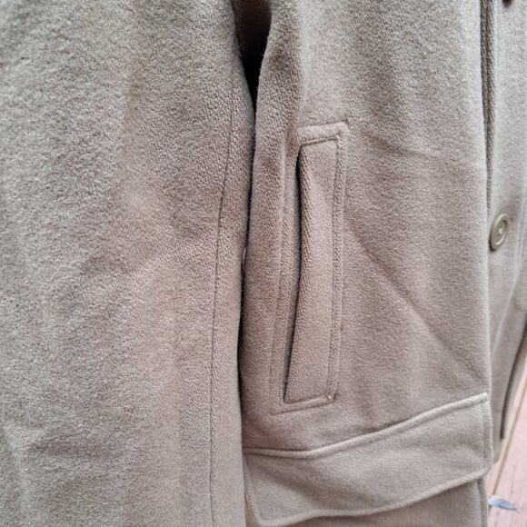 LL Bean VTG Coat Men 100% Wool Large Item 273509 Beige Tan - Picture 16 of 16